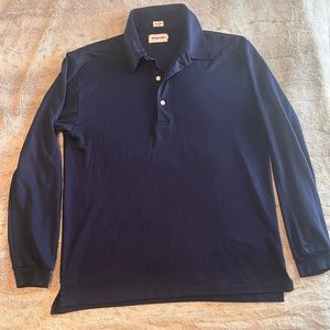 Taylor Stitch long sleeve polo navy blue L size 42